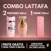 COMBO LATTAFA - 2 PERFUMES (100ml) + 1 CREME HIDRATANTE DE BRINDE (250ml)