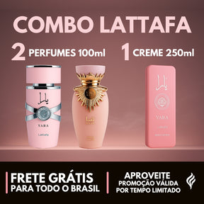 COMBO LATTAFA - 2 PERFUMES (100ml) + 1 CREME HIDRATANTE DE BRINDE (250ml)